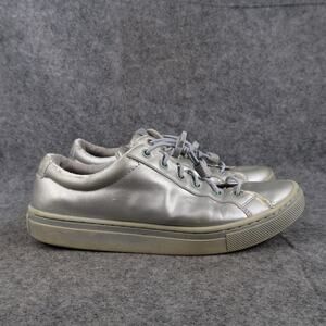 Guess Shoes Womens 9 Casual Sneakers Metallic Drawstring Lifestyle Round Toe